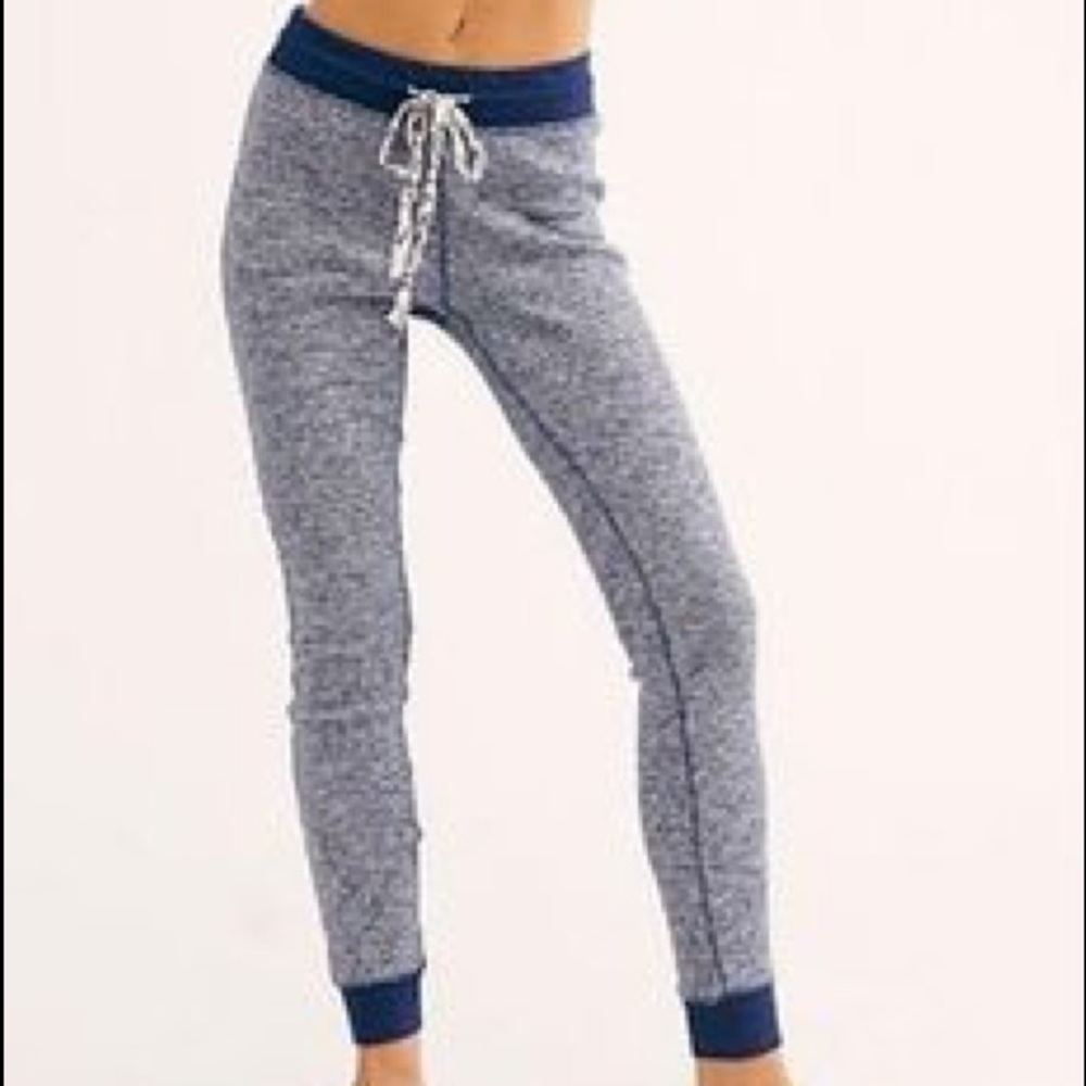 Free people waffle jogger blue xs